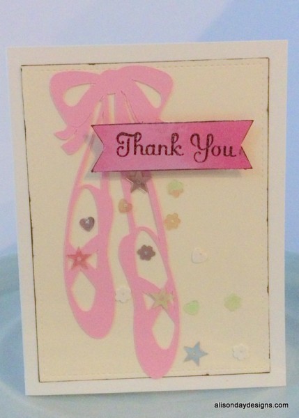 Thank you card for Ballet teachers