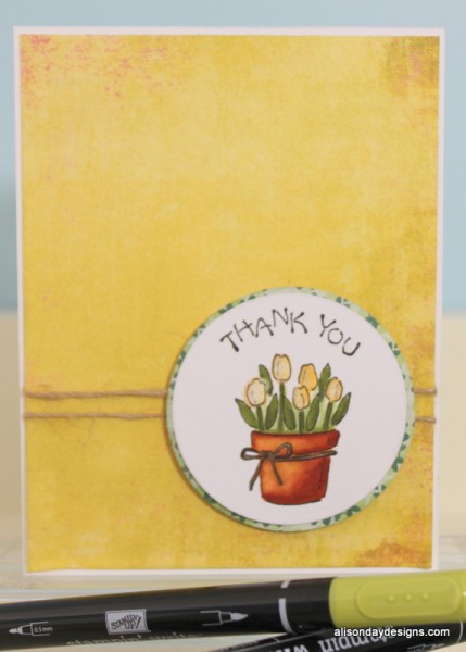 Thank You card by Alison Day Designs