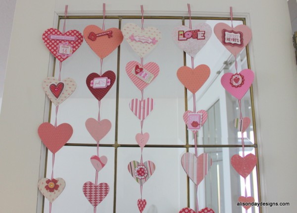 Valentine's garland by Alison Day Designs