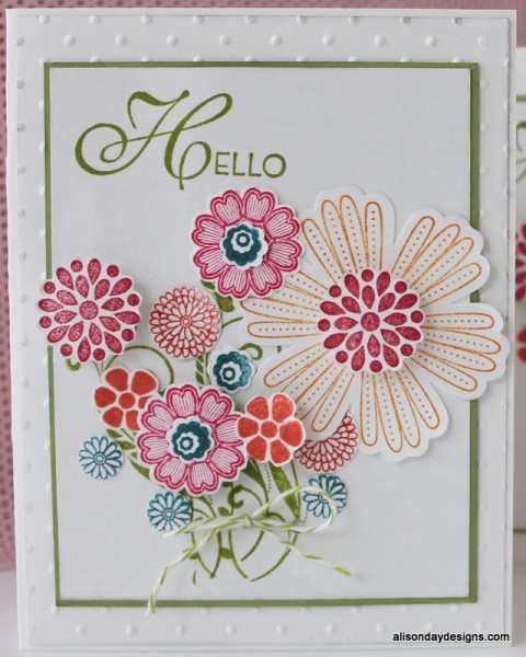 Spring Floral Bouquet card by Alison Day Designs
