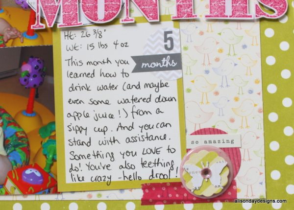 Hello 5 Months by Alison Day Designs